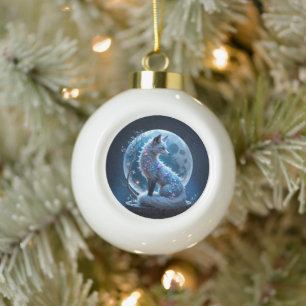 Boule En Céramique Renard de cristal au clair de lune – Gardien des r