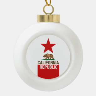 Boule En Céramique RÉPUBLIQUE DE CALIFORNIE Drapeau de l'État étoile 