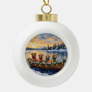 Boule En Céramique Rétreiver de la Nouvelle-Écosse qui Tolling Noël B