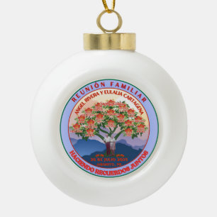 Boule En Céramique Réunion de famille de Noël