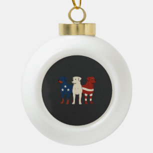 Boule En Céramique Rottweiler 4 juillet Amoureux des chiens Hommes Dr