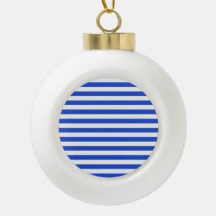 Boule En Céramique Royal Blue Combination Stripes par Shirley Taylor