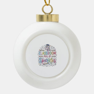 Boule En Céramique Salle de classe licorne pleine de paillettes Merch