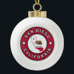 Boule En Céramique San Diego Californie<br><div class="desc">San Diego Californie</div>