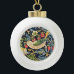 Boule En Céramique Schéma floral William Morris Strawberry Thief<br><div class="desc">William Morris Strawberry Thief Floral Pattern Ceramic Ball Christmas Ornement</div>