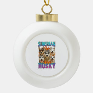 Boule En Céramique Sibérien Husky