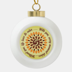BOULE EN CÉRAMIQUE SIMPLE COLORÉ MODERNE CADEAU FILLE SOEUR MOM L