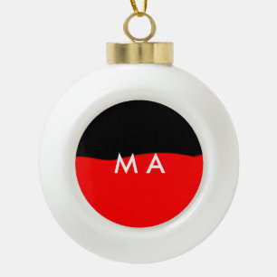 Boule En Céramique Simple monogramme ajouter votre nom lettre man min