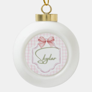 Boule En Céramique Skylar personnalisé bébé fille infirmière Bow&En v