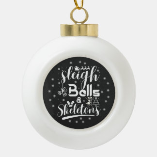 Boule En Céramique Sleigh bells & skeletons dancing funny christmas