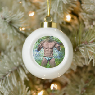 Boule En Céramique SlipperyJoe's homme adulte très musclé torse nu