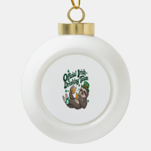 Boule En Céramique Sloth Irish Drinking St Patrick's Day