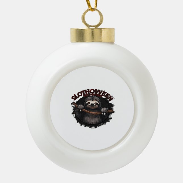Boule En Céramique Slothoween Chill And Thrill - Sloth Classique Effr (Devant)