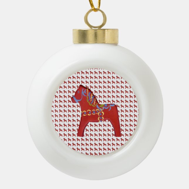 Boule En Céramique Soirée du Cheval de Noël (Devant)