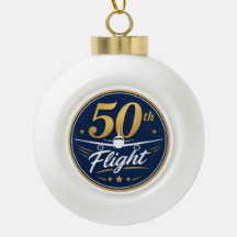 souvenir de voyage en avion d'or 50e vol