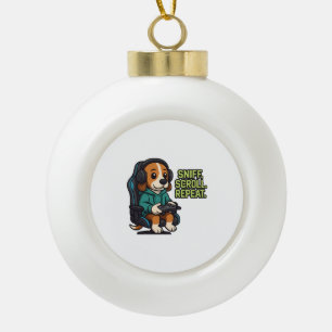 Boule En Céramique Sweatshirt de dessin animé de Gaming Beagle concep
