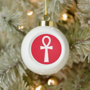 Boule En Céramique Symbole égyptien d'Ankh