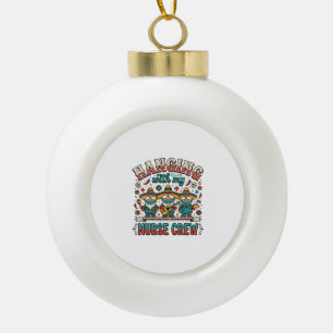 Boule En Céramique T-shirt de infirmière de fiesta suspendue avec mon