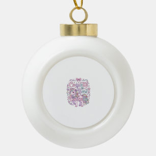 Boule En Céramique T Unicorn Coquette Bow Licorne Mignonne Graphique