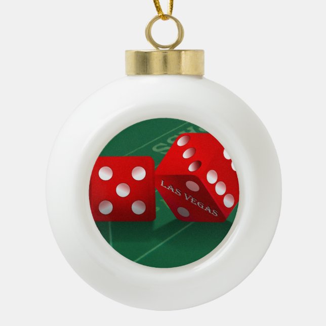 Boule En Céramique Table de craps avec dés Las Vegas (Devant)