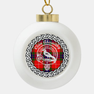 Boule En Céramique Tartan et blason du clan écossais Abernethy