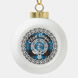 Boule En Céramique Tartan et blason du clan écossais Angus