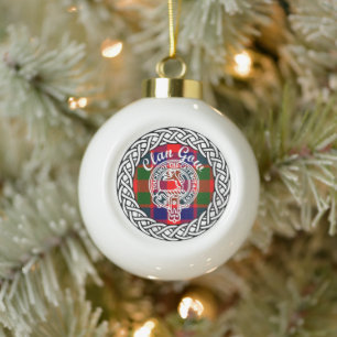 Boule En Céramique Tartan et blason du clan écossais Gow