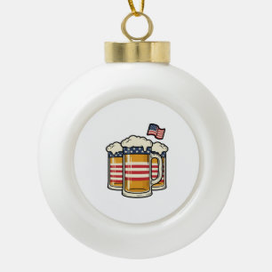 Boule En Céramique Tasse à bière patriotique design vectoriel vintage