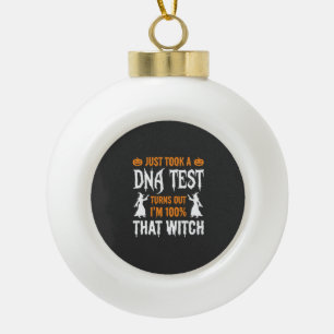 Boule En Céramique Test ADN Sorcière Drôle d'Halloween Graphique