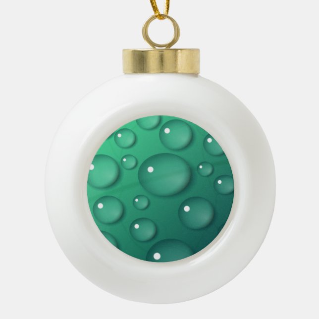 Boule En Céramique Texture turquoise Raindrop (Devant)