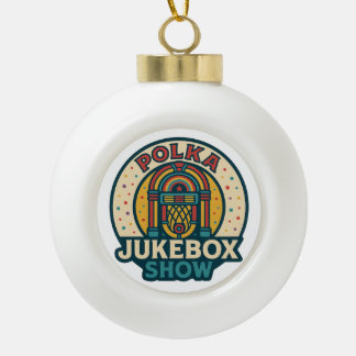Boule En Céramique The Polka Jukebox Snowflake Framed Ornament