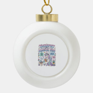 Boule En Céramique Thérapeute Licorne avec un Cadeau Magique Idée Cad