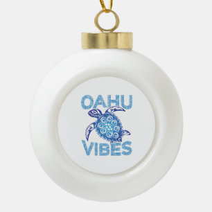 Boule En Céramique Tortue bleue polynésienne Oahu Vibes