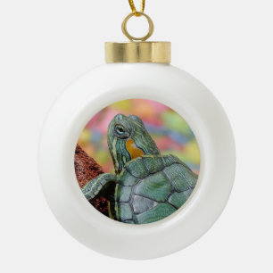 Boule En Céramique tortue Rouge-à oreilles de glisseur