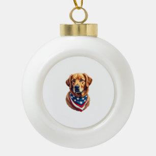 Boule En Céramique Tout Maillot Rétro du Golden Retriever Américain