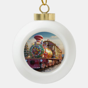 Boule En Céramique Train à sucreries de Noël
