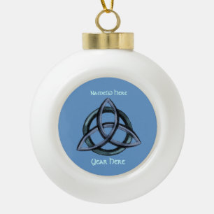 Boule En Céramique Triquetra (bleu)