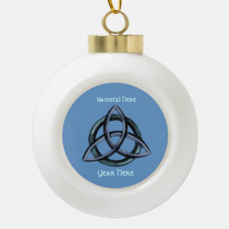 Boule En Céramique Triquetra (bleu)