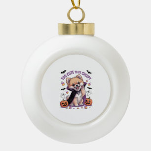Boule En Céramique Trop mignon pour être effrayant Tee Halloween PNG