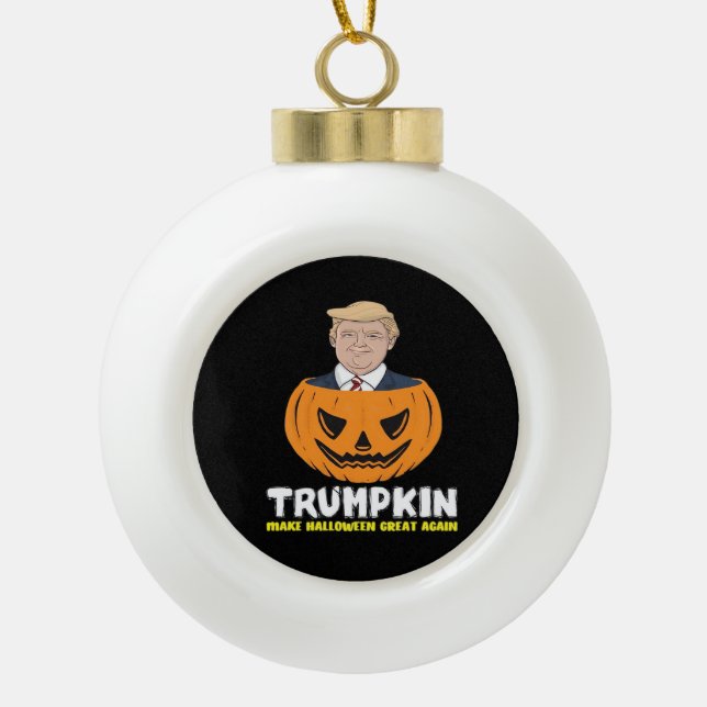 Boule En Céramique Trumpkin Rendre Halloween grand à nouveau classiqu (Devant)