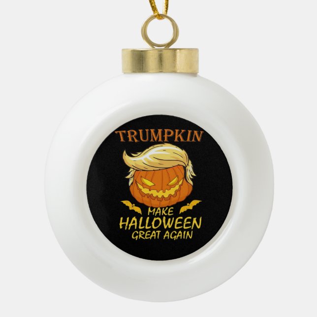 Boule En Céramique Trumpkin Rendre sa grandeur à Halloween - Retro Pu (Devant)