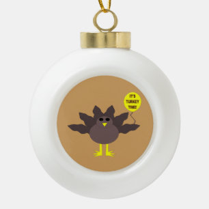 Boule En Céramique Turquie Heure Thanksgiving Orament