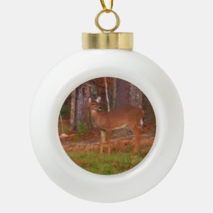 Boule En Céramique Un cerf dans les bois