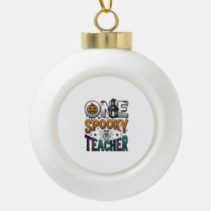 Boule En Céramique Un design vectoriel Halloween d'un professeur effr