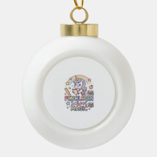 Boule En Céramique Unicorn Pencilcorn School Magic Adorable Autocolla