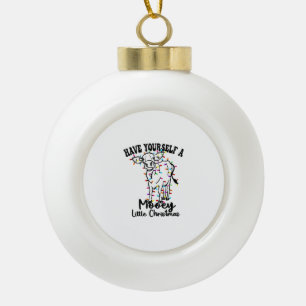 Boule En Céramique Vache & Neige Se Faire Un Petit Noël Moyeux