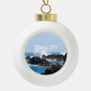 Boule En Céramique Vagues sur la côte de Maui