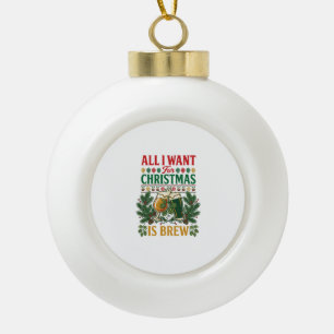 Boule En Céramique Verres à bière de Noël Brew All Want Pine Hops