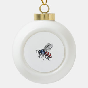 Boule En Céramique Vêtement graphique vectoriel abeille patriotique v