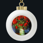 Boule En Céramique Vincent Van Gogh Vase Avec Des Poppies Rouges Art<br><div class="desc">Vase Vincent Van Gogh avec des pavots rouges Vase d'art Vintage floral avec des pavots rouges est une peinture à vie morte réalisée par Vincent van Gogh à Paris en 1886. Vincent Willem van Gogh est un peintre post-impressionniste dont l'oeuvre a eu une influence considérable sur l'art du 20ème siècle....</div>
